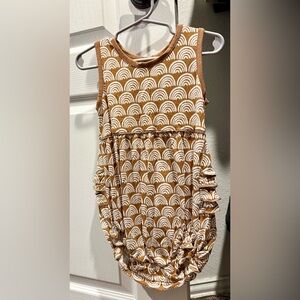 Little Sleepies Rust Rainbow Bubble Romper